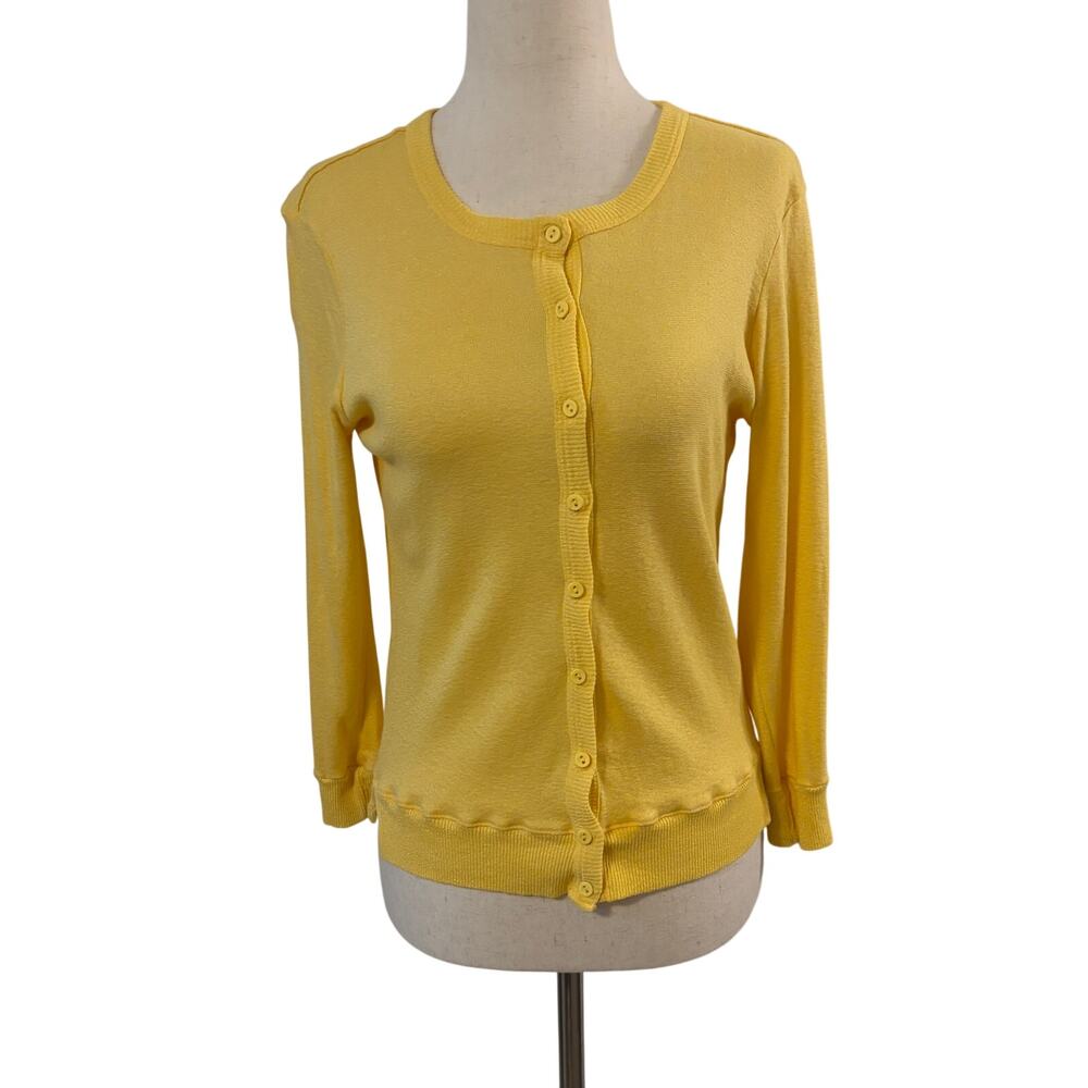 Michael Stars Yellow Button Front Cardigan OS